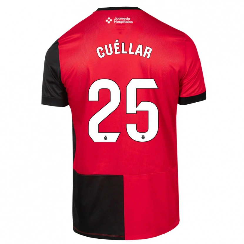 Danxen Donna Maglia Iván Cuéllar #25 Nero Rosso Bianco Kit Gara Home 2026/27 Maglietta