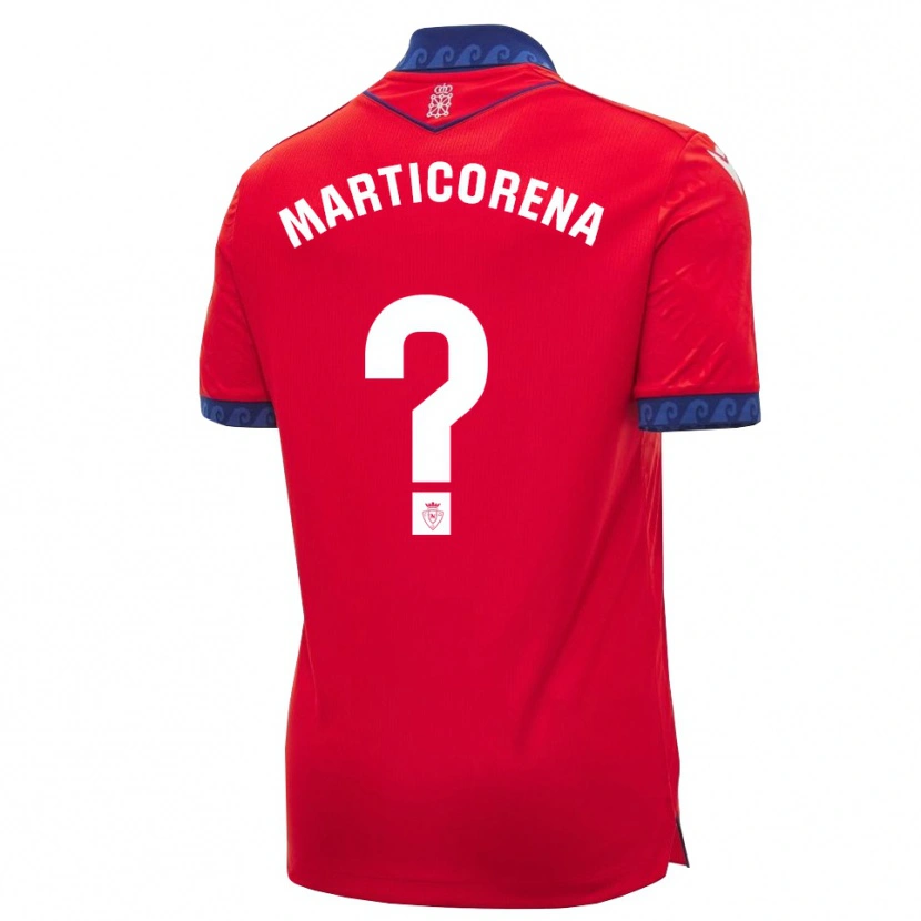 Danxen Donna Maglia Ander Marticorena #0 Rosso Navy Bianco Kit Gara Home 2026/27 Maglietta