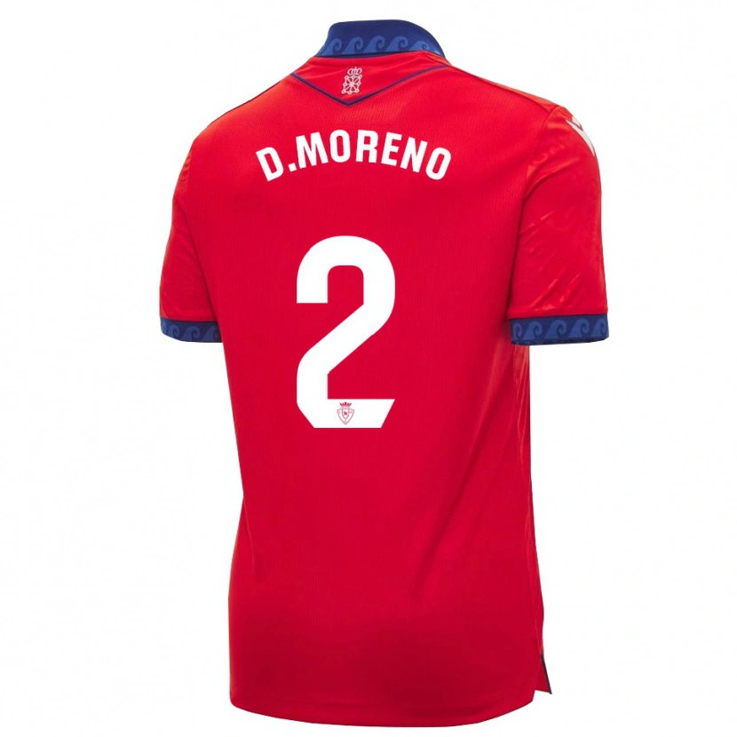 Danxen Donna Maglia Diego Moreno #2 Rosso Navy Bianco Kit Gara Home 2026/27 Maglietta