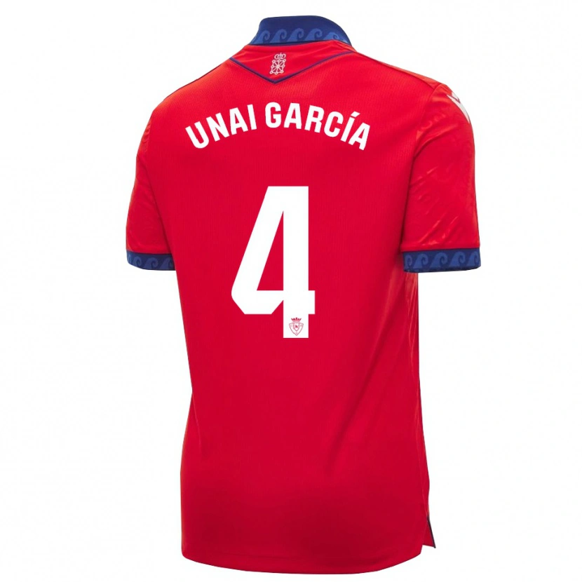 Danxen Donna Maglia Unai García #4 Rosso Navy Bianco Kit Gara Home 2026/27 Maglietta