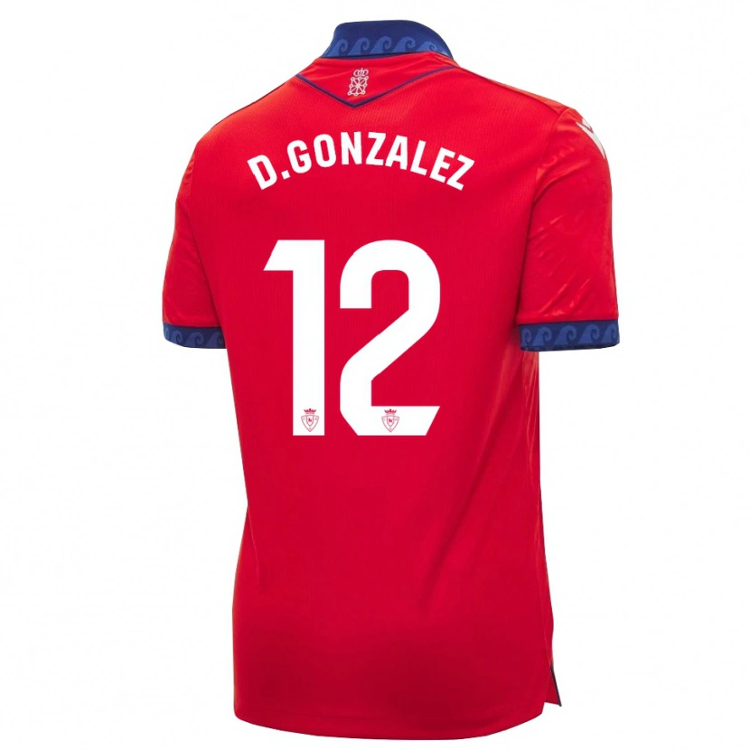 Danxen Donna Maglia Dani González #12 Rosso Navy Bianco Kit Gara Home 2026/27 Maglietta