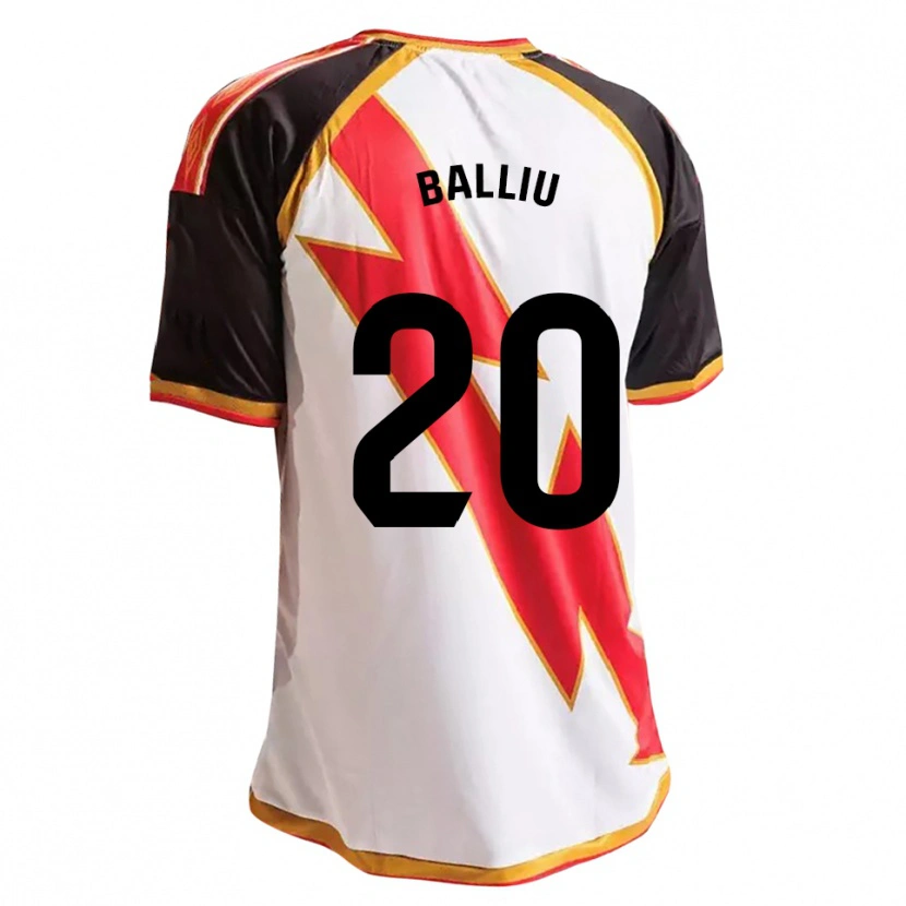 Danxen Donna Maglia Iván Balliu #20 Nero Rosso Bianco Oro Kit Gara Home 2026/27 Maglietta
