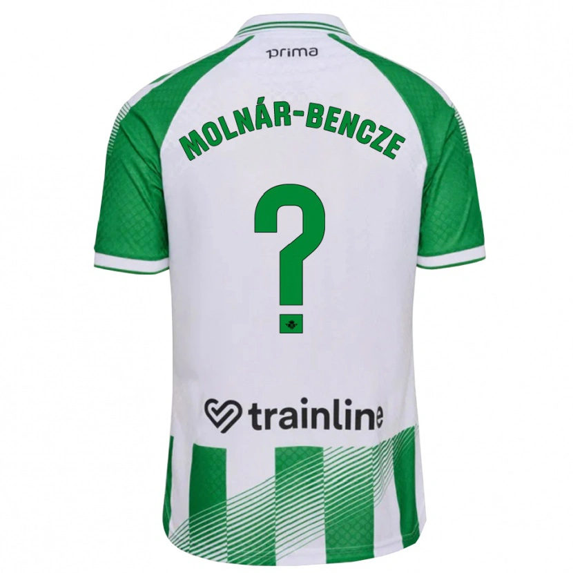 Danxen Donna Maglia Zsombor Molnár-Bencze #0 Verde Chiaro Nero Bianco Kit Gara Home 2026/27 Maglietta