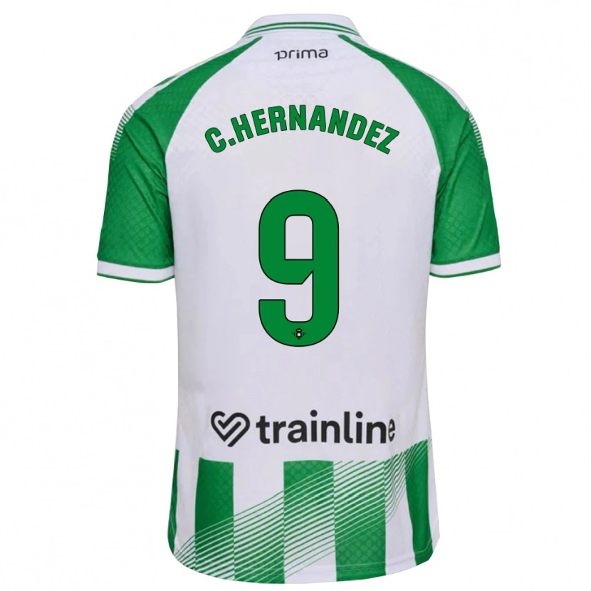 Danxen Donna Maglia Cucho Hernández #9 Verde Chiaro Nero Bianco Kit Gara Home 2026/27 Maglietta