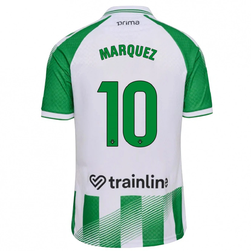 Danxen Donna Maglia Rosa Márquez #10 Verde Chiaro Nero Bianco Kit Gara Home 2026/27 Maglietta