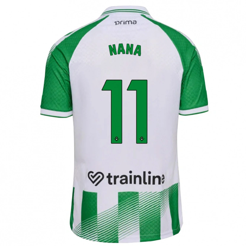 Danxen Donna Maglia Nuria Ligero Fernández #11 Verde Chiaro Nero Bianco Kit Gara Home 2026/27 Maglietta
