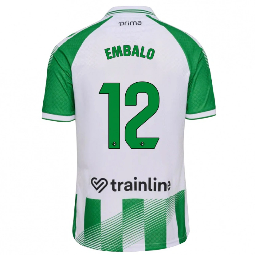 Danxen Donna Maglia Fabián Embalo #12 Verde Chiaro Nero Bianco Kit Gara Home 2026/27 Maglietta