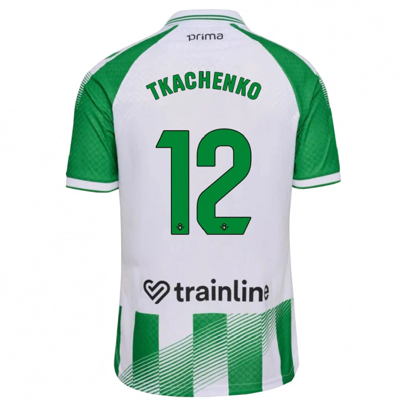 Danxen Donna Maglia Fedir Tkachenko #12 Verde Chiaro Nero Bianco Kit Gara Home 2026/27 Maglietta