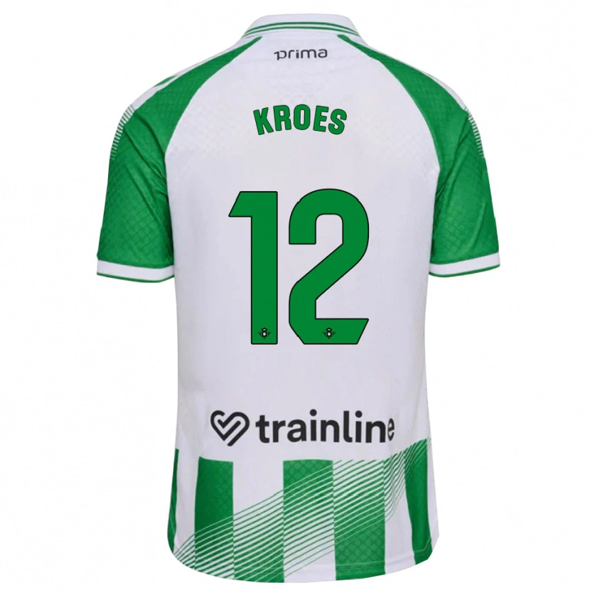 Danxen Donna Maglia Victor Kroes #12 Verde Chiaro Nero Bianco Kit Gara Home 2026/27 Maglietta