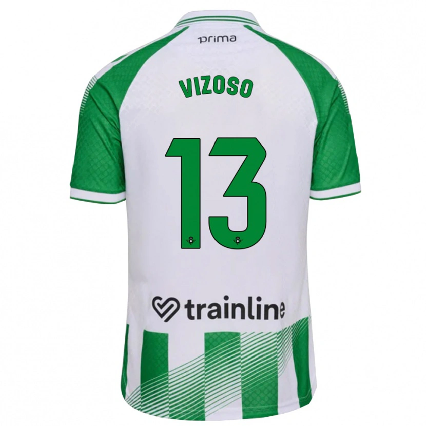 Danxen Donna Maglia Paula Vizoso #13 Verde Chiaro Nero Bianco Kit Gara Home 2026/27 Maglietta