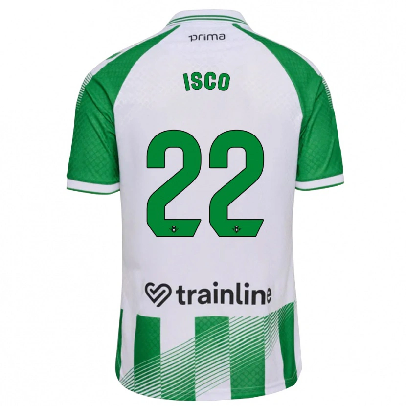 Danxen Donna Maglia Isco #22 Verde Chiaro Nero Bianco Kit Gara Home 2026/27 Maglietta