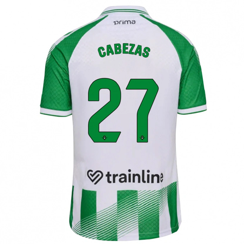Danxen Donna Maglia Ángela Cabezas #27 Verde Chiaro Nero Bianco Kit Gara Home 2026/27 Maglietta