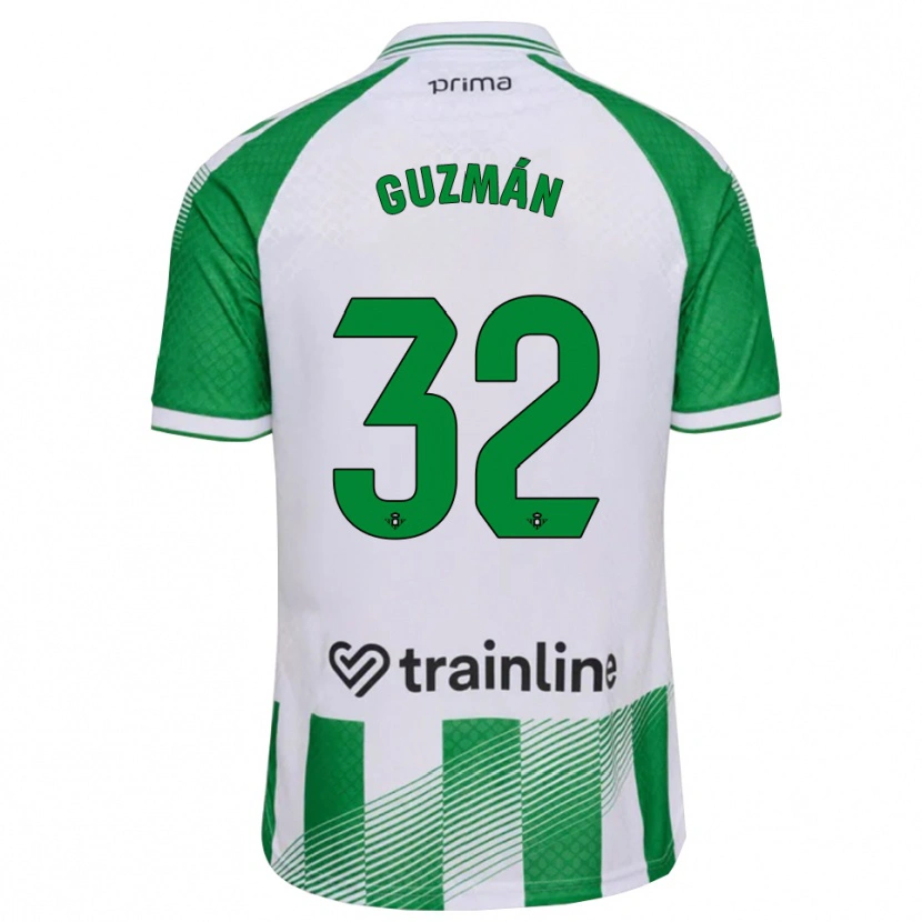 Danxen Donna Maglia Rafael Guzmán #32 Verde Chiaro Nero Bianco Kit Gara Home 2026/27 Maglietta