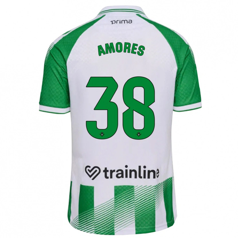 Danxen Donna Maglia Iker Amores #38 Verde Chiaro Nero Bianco Kit Gara Home 2026/27 Maglietta