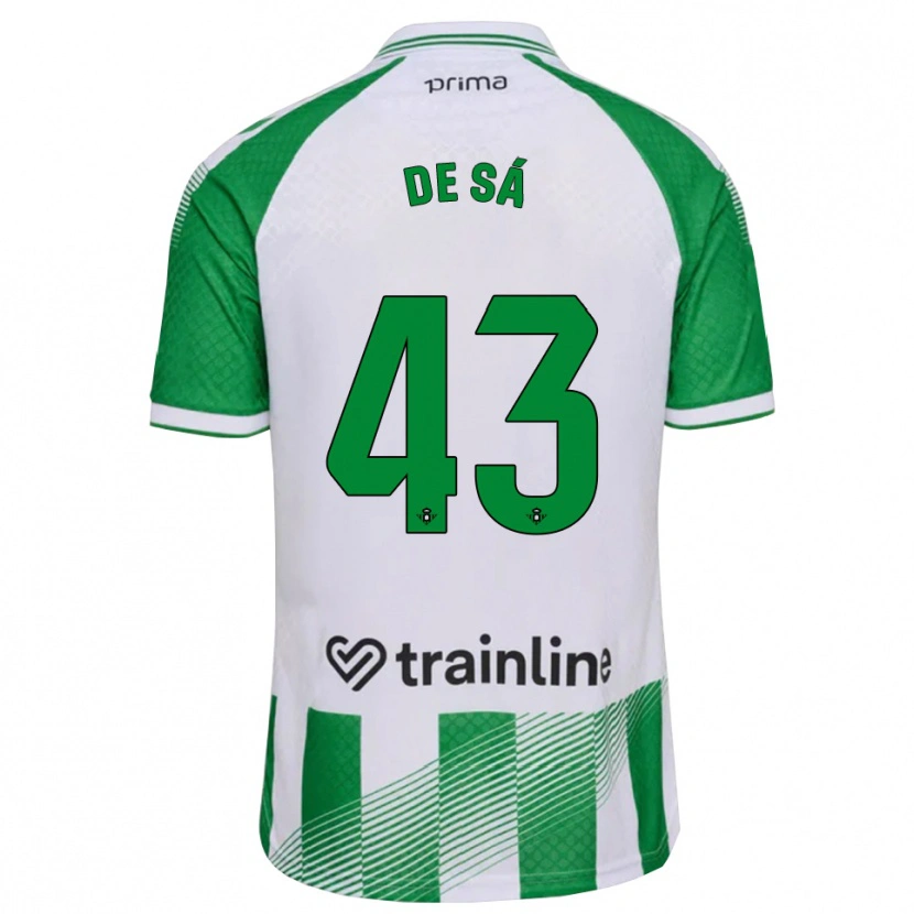Danxen Donna Maglia Rubén De Sá #43 Verde Chiaro Nero Bianco Kit Gara Home 2026/27 Maglietta