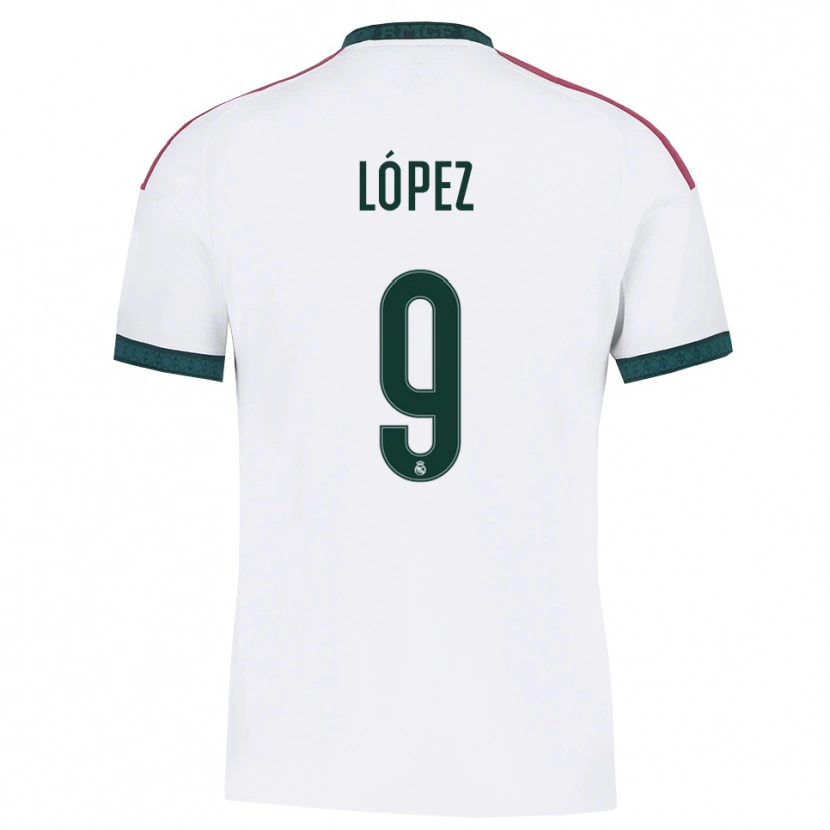 Danxen Donna Maglia Mikel López #9 Verde Scuro Bianco Rosso Kit Gara Home 2026/27 Maglietta