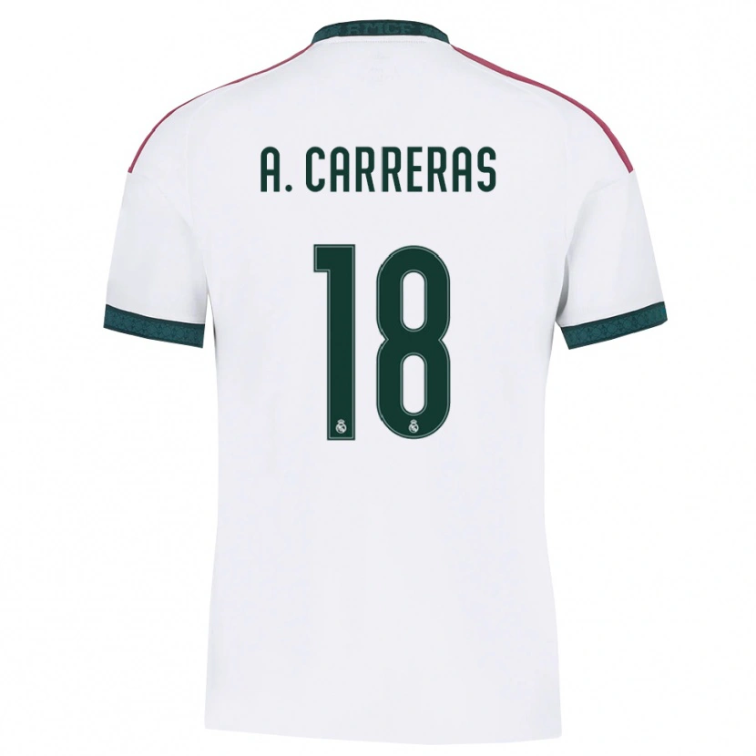 Danxen Donna Maglia Álvaro Carreras #18 Verde Scuro Bianco Rosso Kit Gara Home 2026/27 Maglietta