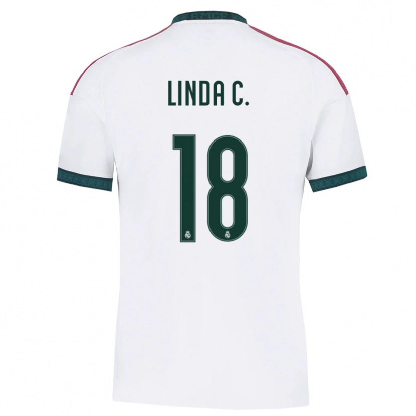 Danxen Donna Maglia Linda Caicedo #18 Verde Scuro Bianco Rosso Kit Gara Home 2026/27 Maglietta