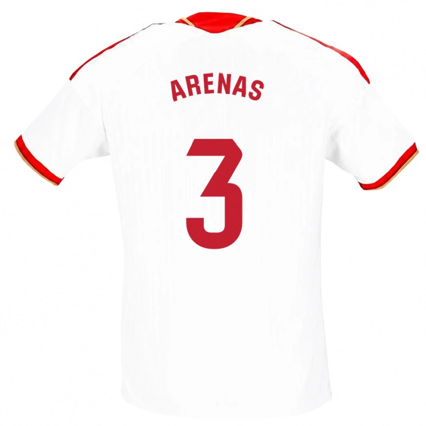 Danxen Donna Maglia Manu Arenas #3 Bianco Rosso Kit Gara Home 2026/27 Maglietta