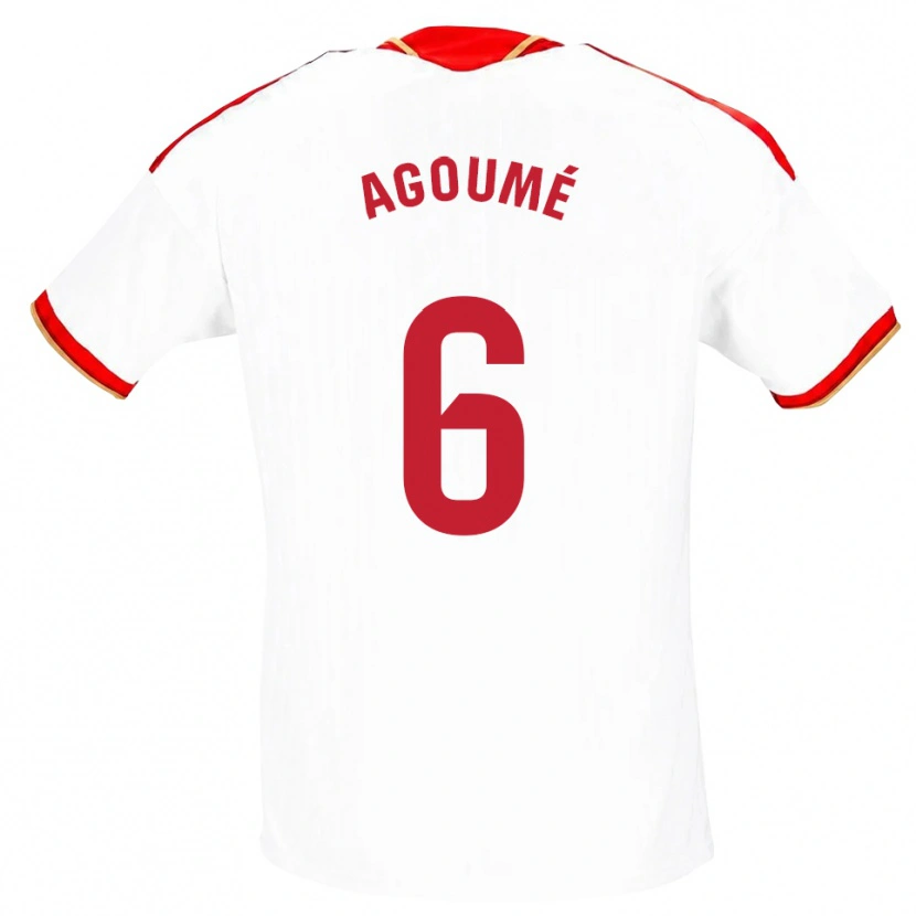 Danxen Donna Maglia Lucien Agoumé #6 Bianco Rosso Kit Gara Home 2026/27 Maglietta