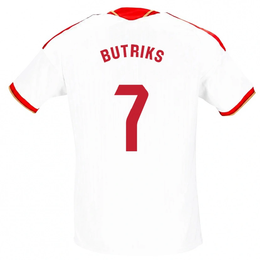 Danxen Donna Maglia Artjoms Butriks #7 Bianco Rosso Kit Gara Home 2026/27 Maglietta