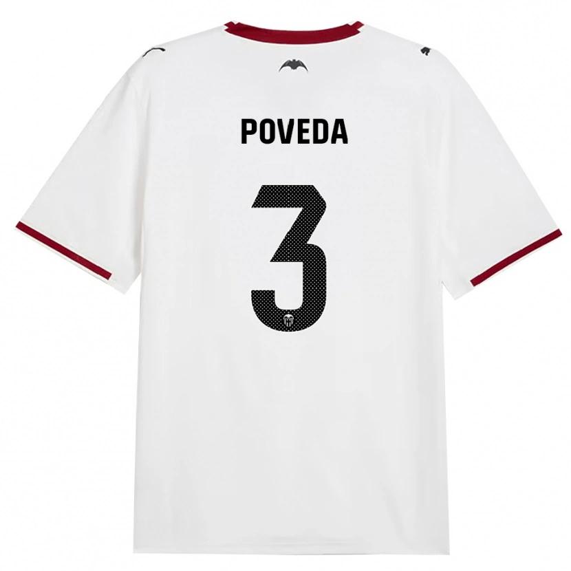 Danxen Donna Maglia Hugo Poveda #3 Nero Bianco Rosso Giallo Kit Gara Home 2026/27 Maglietta