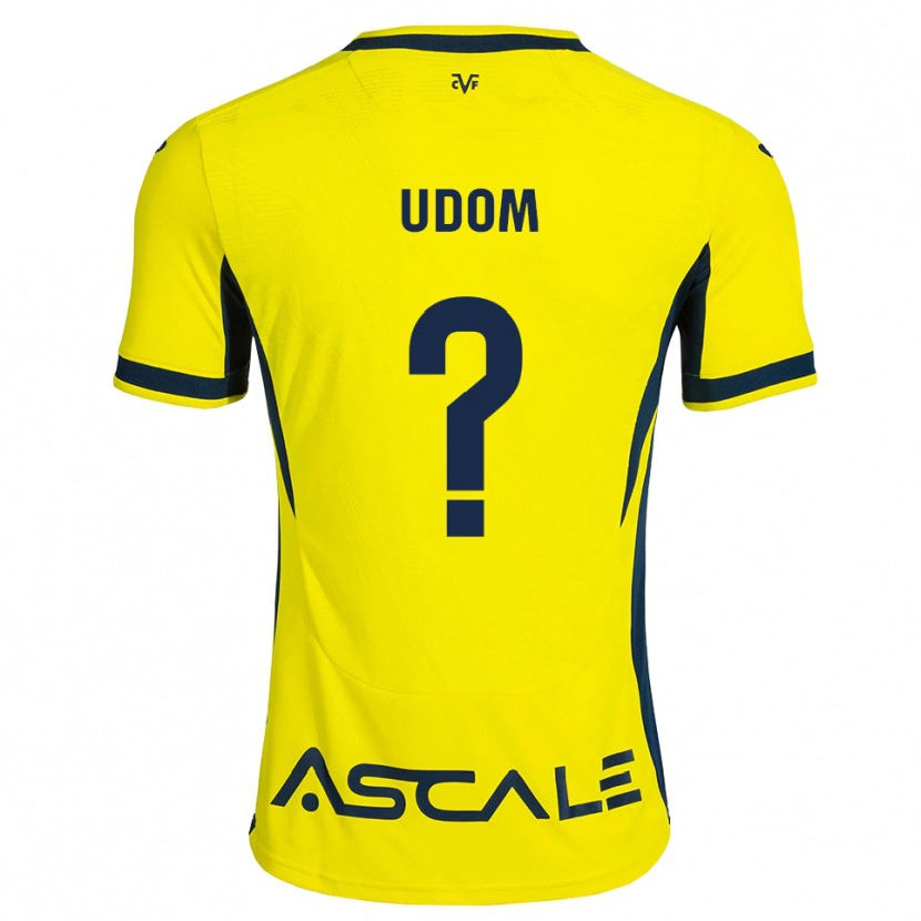 Danxen Donna Maglia Ekerette Udom #0 Giallo Nero Rosso Kit Gara Home 2026/27 Maglietta