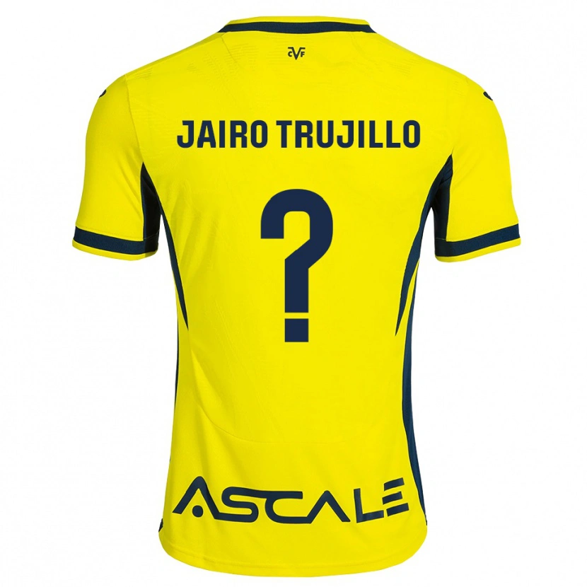 Danxen Donna Maglia Jairo Trujillo #0 Giallo Nero Rosso Kit Gara Home 2026/27 Maglietta