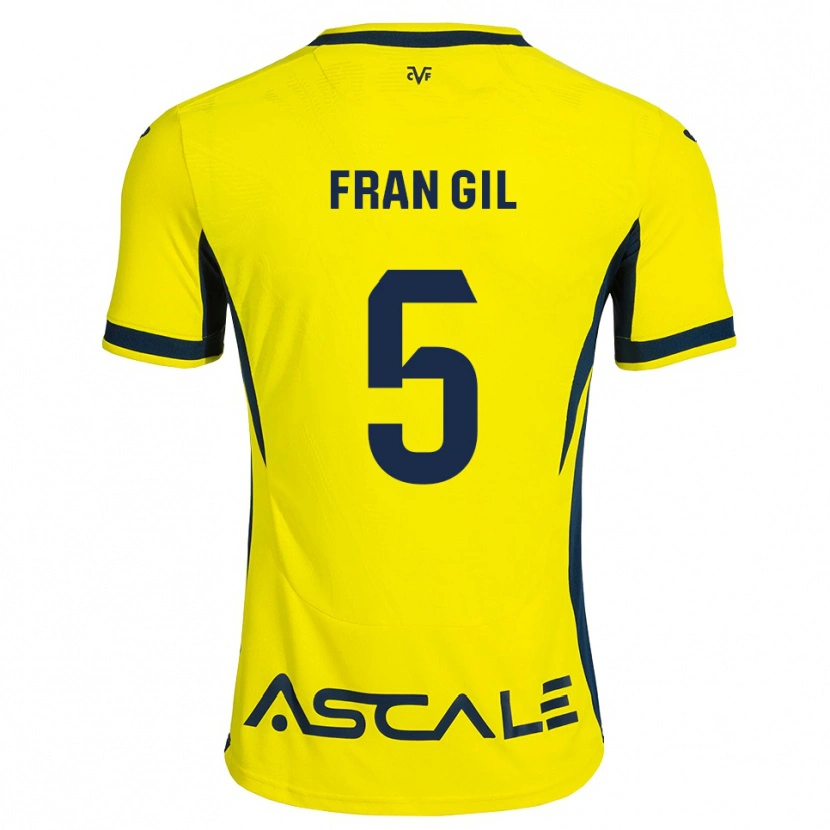 Danxen Donna Maglia Fran Gil #5 Giallo Nero Rosso Kit Gara Home 2026/27 Maglietta