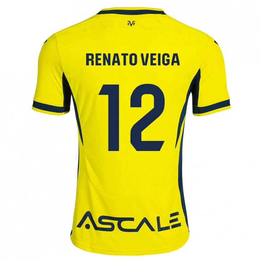 Danxen Donna Maglia Renato Veiga #12 Giallo Nero Rosso Kit Gara Home 2026/27 Maglietta