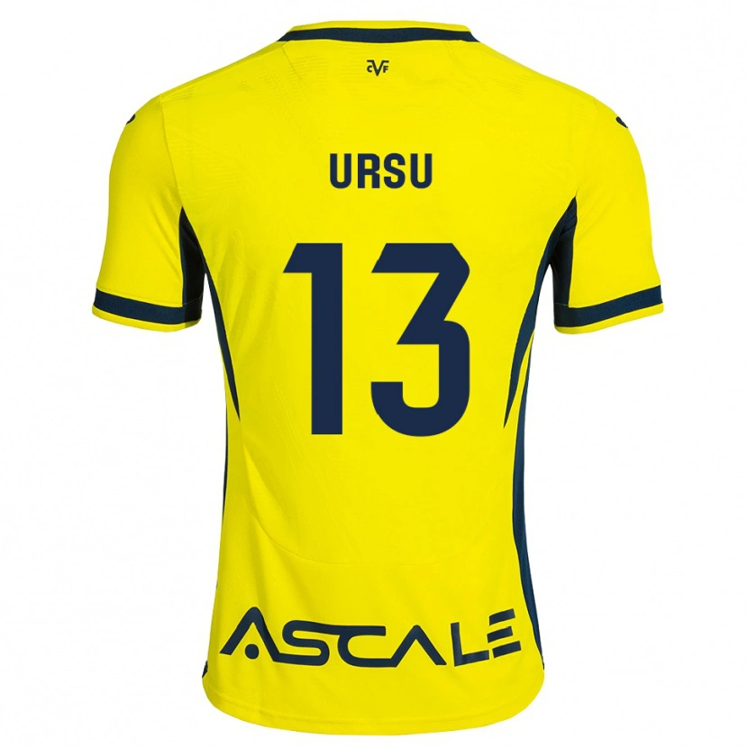 Danxen Donna Maglia Eduard Ursu #13 Giallo Nero Rosso Kit Gara Home 2026/27 Maglietta