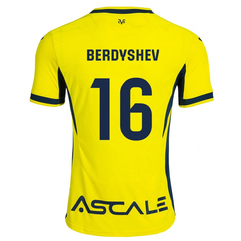 Danxen Donna Maglia Tikhon Berdyshev #16 Giallo Nero Rosso Kit Gara Home 2026/27 Maglietta