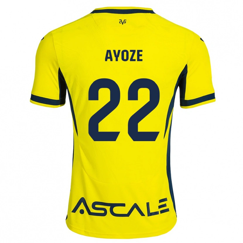 Danxen Donna Maglia Ayoze Pérez #22 Giallo Nero Rosso Kit Gara Home 2026/27 Maglietta