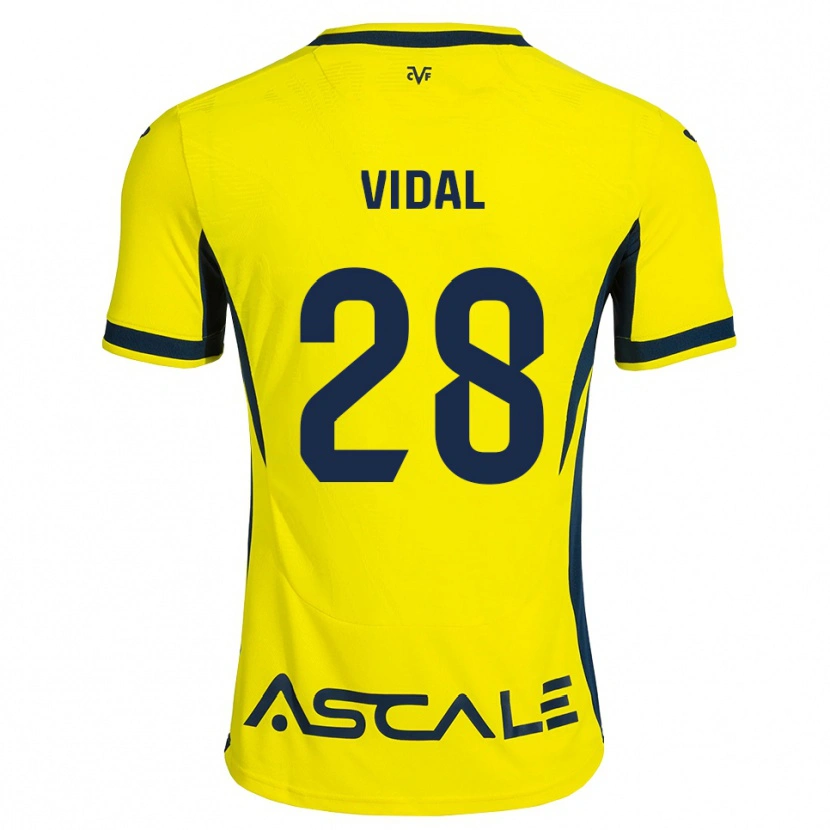 Danxen Donna Maglia Aran Vidal #28 Giallo Nero Rosso Kit Gara Home 2026/27 Maglietta