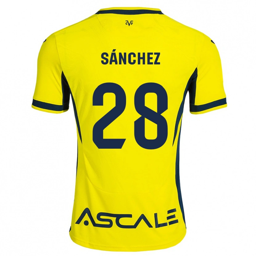 Danxen Donna Maglia Edu Sánchez #28 Giallo Nero Rosso Kit Gara Home 2026/27 Maglietta