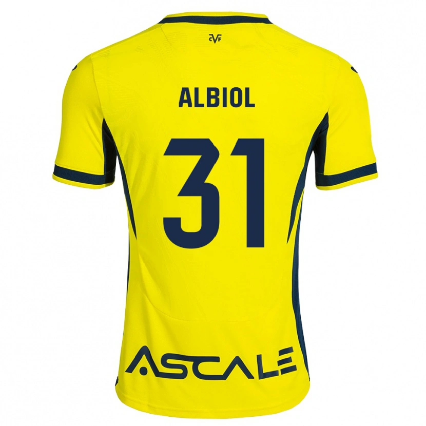 Danxen Donna Maglia Thiago Albiol #31 Giallo Nero Rosso Kit Gara Home 2026/27 Maglietta
