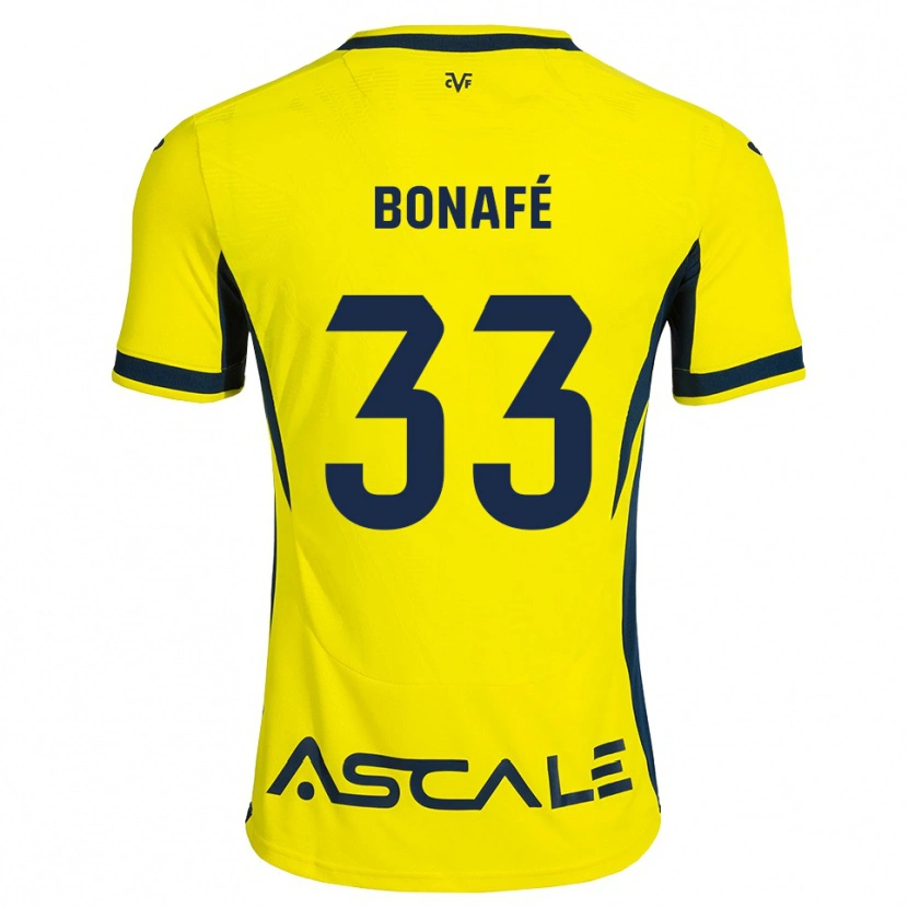 Danxen Donna Maglia César Bonafé #33 Giallo Nero Rosso Kit Gara Home 2026/27 Maglietta