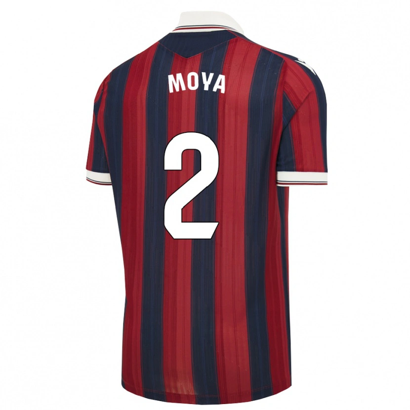 Danxen Donna Maglia Alejandro Moya #2 Blu Notte Rosso Kit Gara Home 2026/27 Maglietta