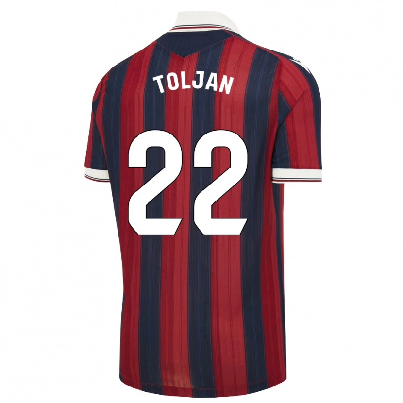 Danxen Donna Maglia Jeremy Toljan #22 Blu Notte Rosso Kit Gara Home 2026/27 Maglietta