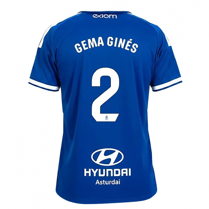 Danxen Donna Maglia Gema Ginés #2 Blu Medio Bianco Kit Gara Home 2026/27 Maglietta