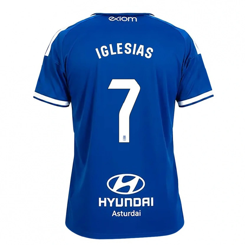 Danxen Donna Maglia María Iglesias Orviz #7 Blu Medio Bianco Kit Gara Home 2026/27 Maglietta