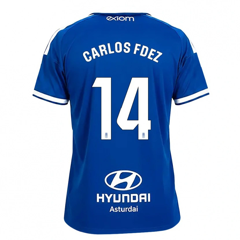 Danxen Donna Maglia Carlos Fernández #14 Blu Medio Bianco Kit Gara Home 2026/27 Maglietta