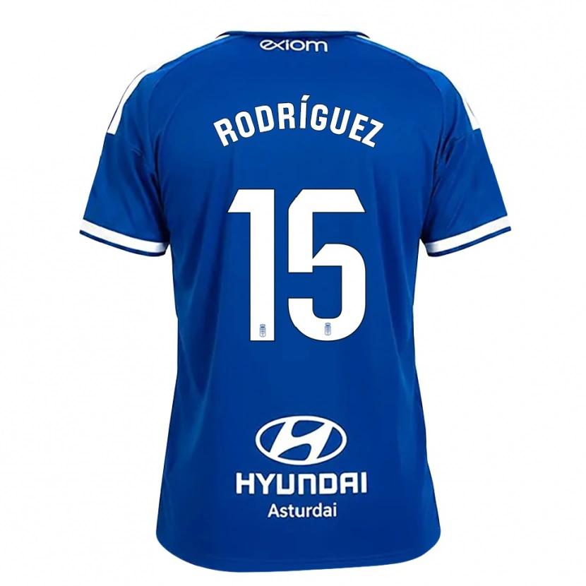 Danxen Donna Maglia Samu Rodríguez #15 Blu Medio Bianco Kit Gara Home 2026/27 Maglietta