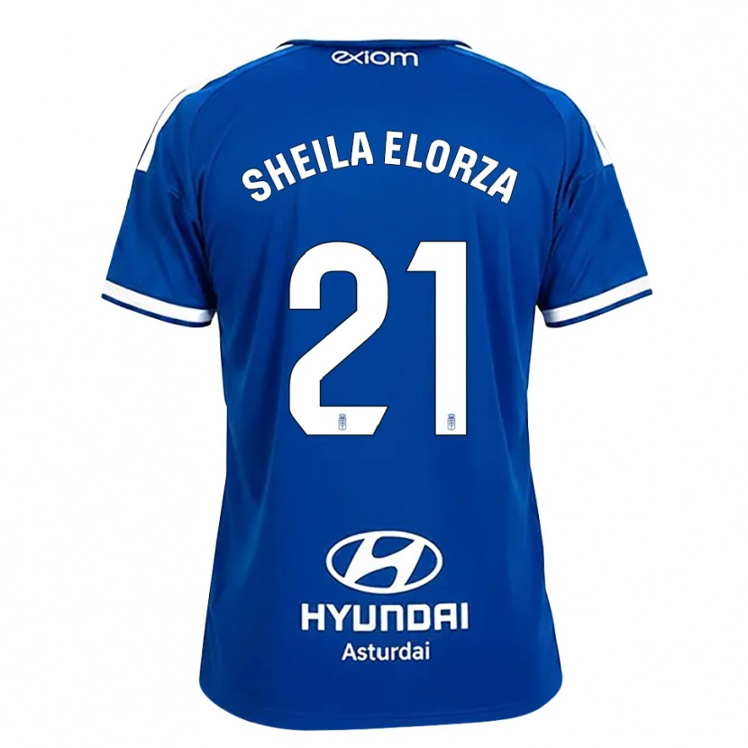 Danxen Donna Maglia Sheila Elorza #21 Blu Medio Bianco Kit Gara Home 2026/27 Maglietta