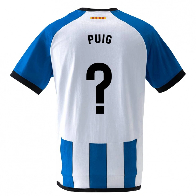 Danxen Donna Maglia Pol Puig #0 Blu Reale Bianco Kit Gara Home 2026/27 Maglietta