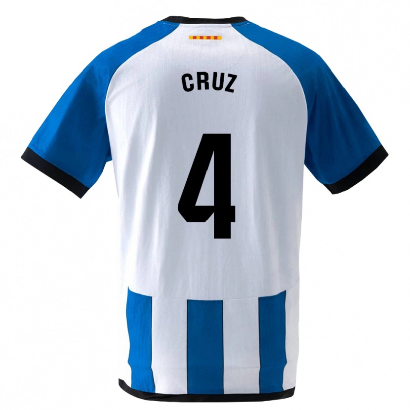 Danxen Donna Maglia Ian Cruz #4 Blu Reale Bianco Kit Gara Home 2026/27 Maglietta