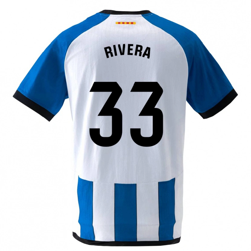Danxen Donna Maglia Pol Rivera #33 Blu Reale Bianco Kit Gara Home 2026/27 Maglietta