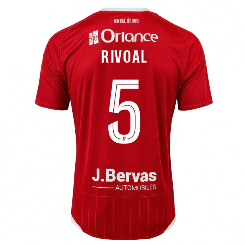 Danxen Donna Maglia Paul Rivoal #5 Bianco Rosso Kit Gara Home 2026/27 Maglietta
