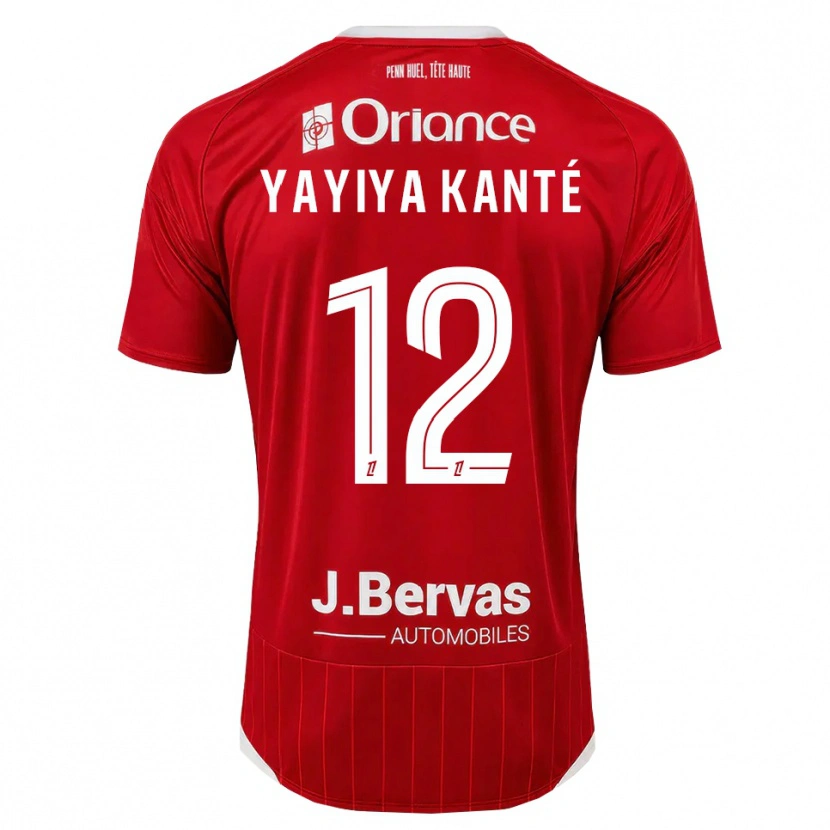 Danxen Donna Maglia Ibrahim Yayiya Kanté #12 Bianco Rosso Kit Gara Home 2026/27 Maglietta