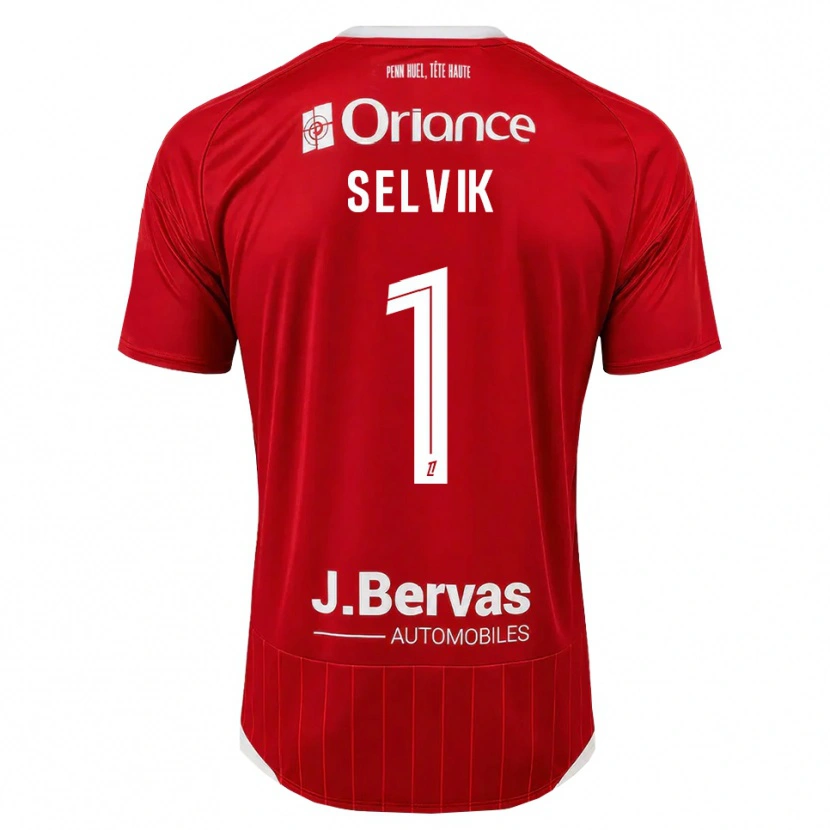 Danxen Donna Maglia Egil Selvik #1 Bianco Rosso Kit Gara Home 2026/27 Maglietta